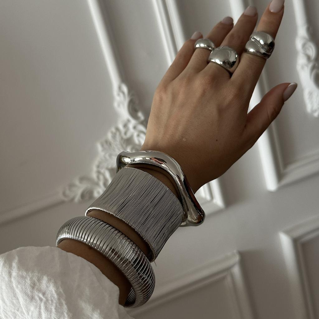 Винтажные широкие браслеты-манжеты в стиле хип-хоп панк, медного цвета, геометрические металлические пружинные браслеты для женщин, браслеты для мужчин, ювелирное украшение, подарок