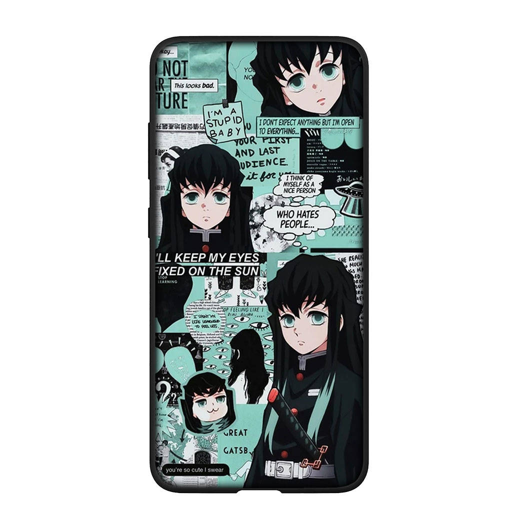 Case for Samsung Galaxy S25 S24 S23 iPhone 16 15 Xiaomi Redmi Note 14 13 12 16E X 11 Pro Max Moto Huawei Muichiro Tokito Nezuko Demon Slayer Tanjirou