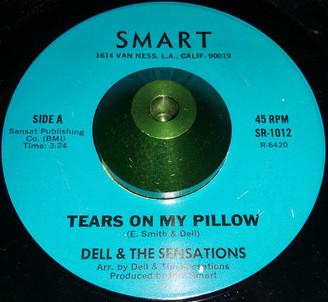 7inch Record DELL THE SENSATIONS Tears On My Pillow SR1012 Smart Records 1981 US Reggae Ska Dub Used