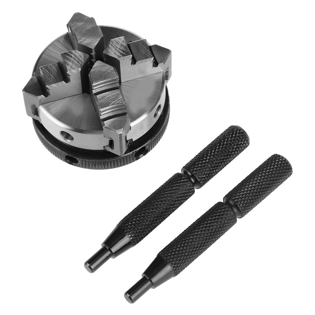 50mm Mini 4 Jaw Reversible Self Centering M14 Thread Mount Lathe Manual Chuck K02 50