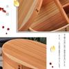 AISLOUTDOOR Bento Box, Magewappa Bento Box, Oval, Natural Wood and Lacquerware, Medium Size, with Dividers, Moisture-Retaining, Eco-Friendly, for Comm