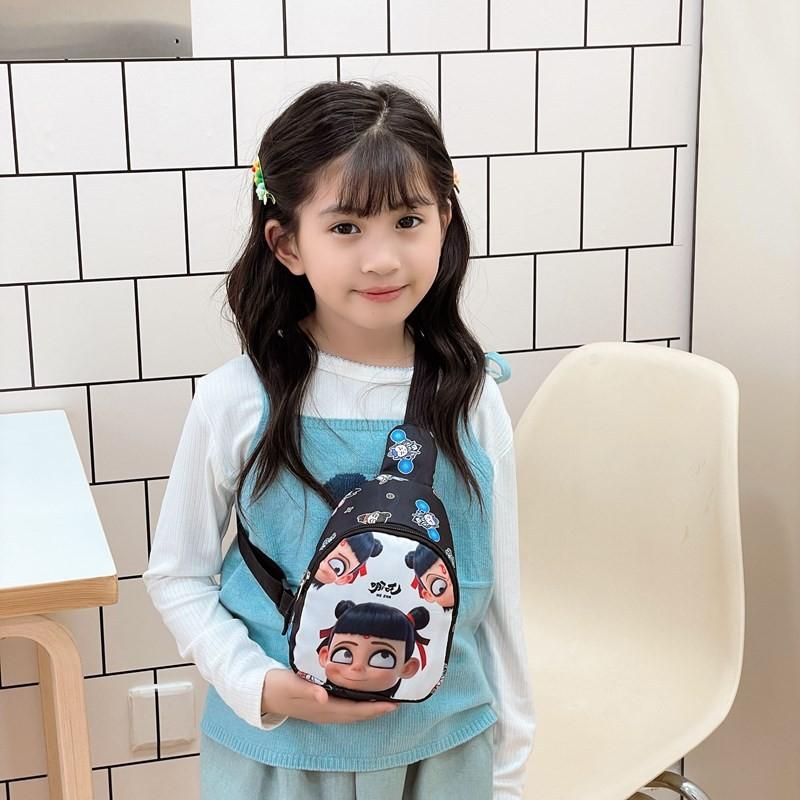 Принт Чжа Нэ Наплечная Нагрудная Сумка Аниме Периферия Детский Мультяшный Уличный