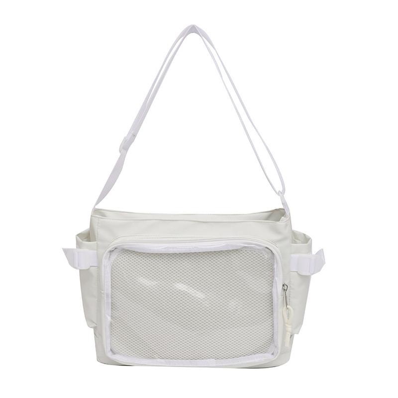 Japanese College Style Large Clear Jelly Bag With Zipper For Casual Travel