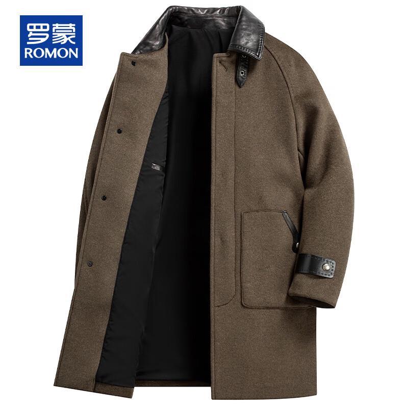 ROMON Мужское полупальто средней длины из смесовой кашемировой шерсти