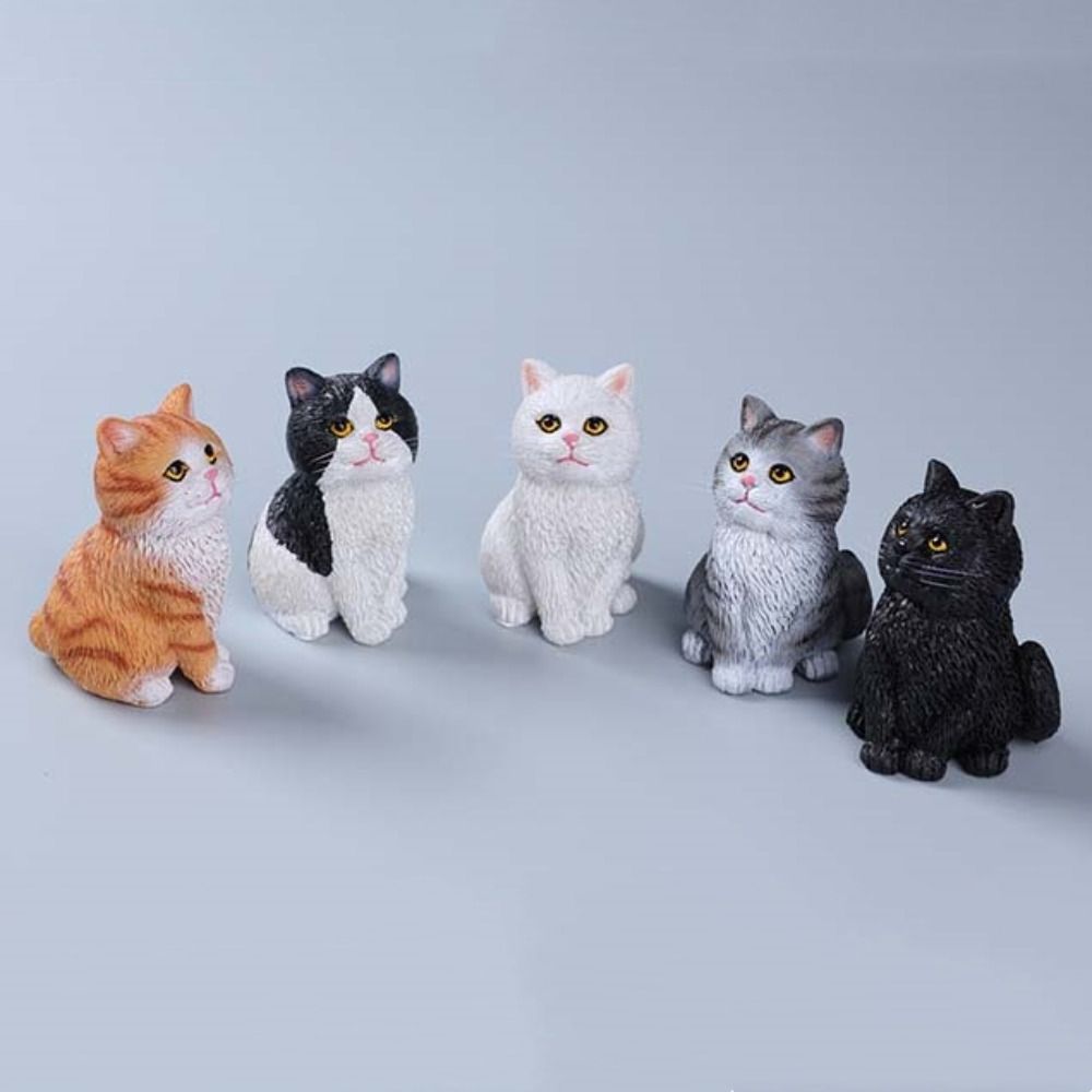 Simulation Cat Pet Model Cute Mini Cat Decoration Creative Cat Ornament  Kids Toy