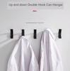 Двойной крючок, черный, белый, крючок для полотенец для ванной, крючок для одежды для спальни, крючок для халата, крючок для пальто для гостиной, кухонные принадлежности