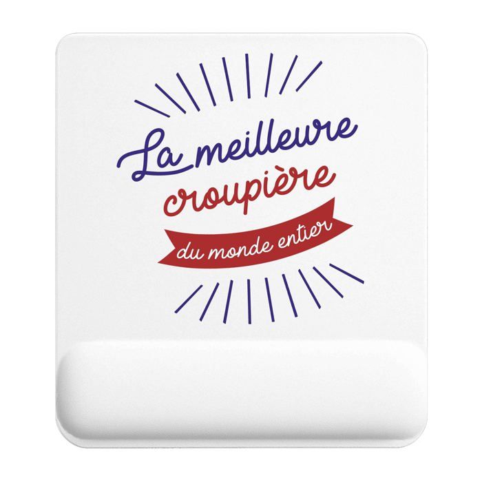 Tapis de souris - PLANETEE - Croupière Meilleure Monde - Multicolore - 22x18 cm - Surface lisse antidérapante