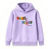 Kids Boys Girls Hooded Pullover Sweatshirt, Cute Chill & Enjoy Letter Print Casual Loose Hoodie, Take It Easy Soft Long Sleeve Top For Daily Wear