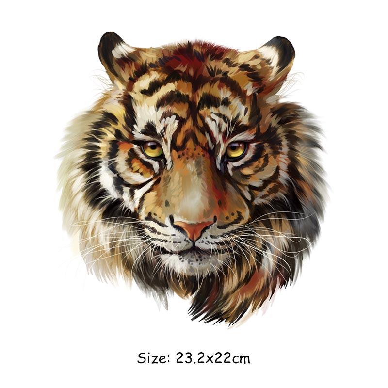 Cartoon Animal Diy Patch Iron On Clothes Jeans Fashion Diy Accessory Sticker Heat Press Appliqued Thermal Patch Wolf Lions Dog