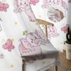 Cartoon Butterfly Pink Elephant Sheer Curtains For Living Room Kids Bedroom Tulle Curtains Kitchen Window Treatment Drapes