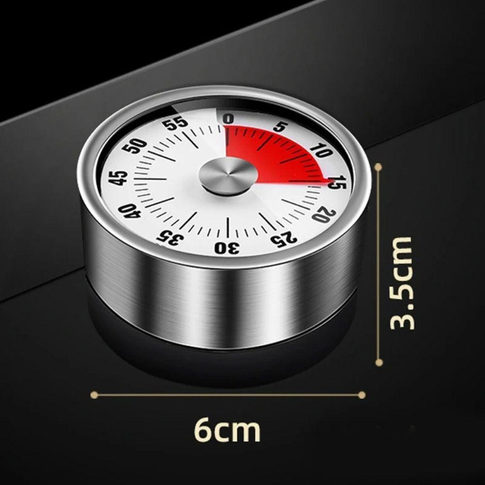 Stainless Steel Visual Countdown Clock Sounding Rotating Timer Kitchen Tool Alarm Clock Exercise