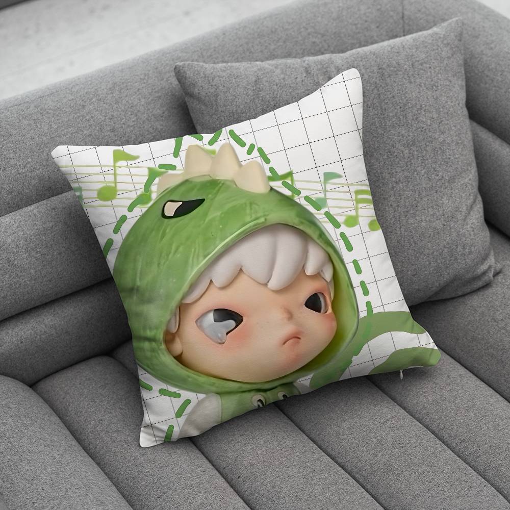 Cartoon Doll HHironoS Pillow Case Pillow Case Living Room Sofa Cushion Cover Suitable For Home Bedroom Room Decoration