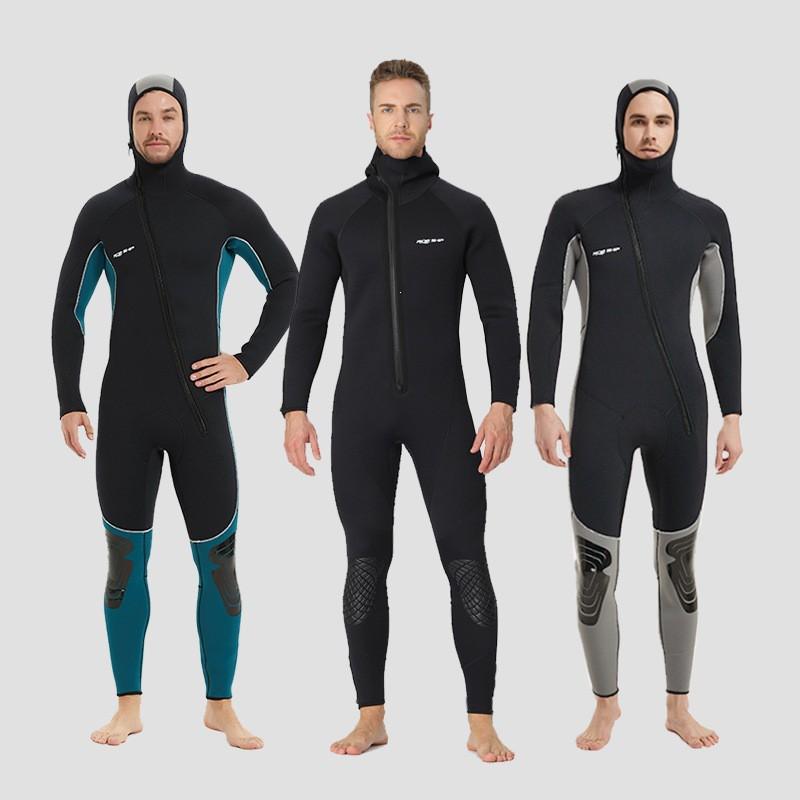 Diving Wetsuit 5mm Fullsuit With Hood Scuba Snorkeling Surfing Swimming Thermal Protection