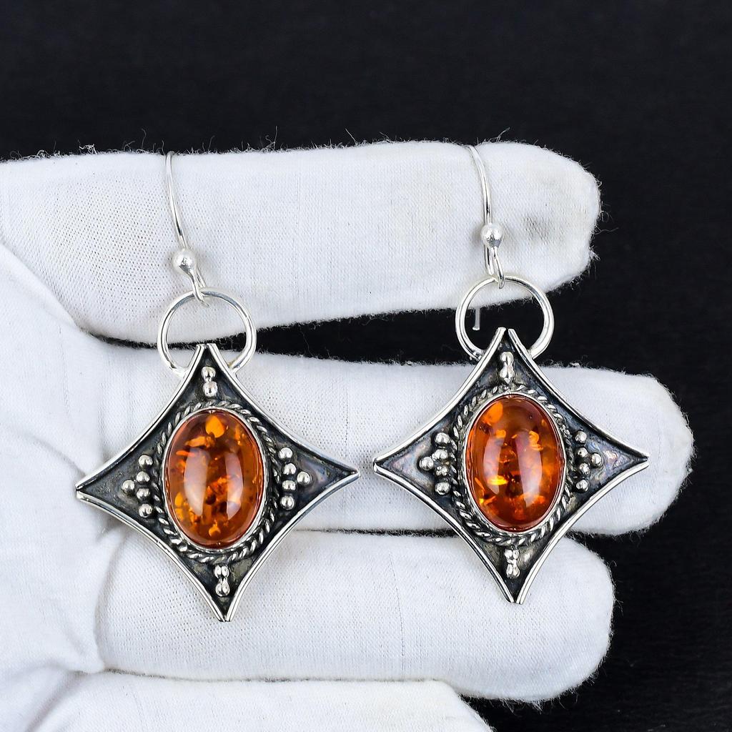 Серьги из натурального балтийского янтаря, старинные серьги из стерлингового серебра 925 пробы, серьги-подвески из серебра в стиле бохо, подарки для вечеринок, подарки для нее