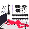 Ninonly SM Goods SM 14 Piece Bed Hand Nipple Anal Penis Eye Mouth Drill Cross Shackles Set, Set, Restraints, Shackles, Clips, Plug, Ring, Mask,