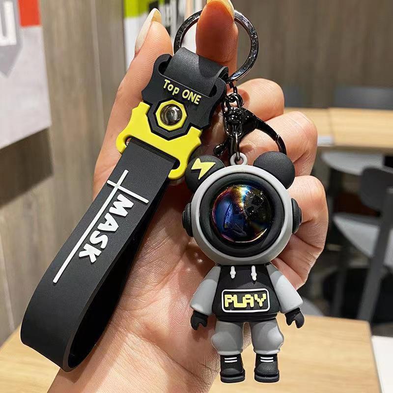 Крутой силиконовый брелок в виде медведя с молнией для сумок и машин