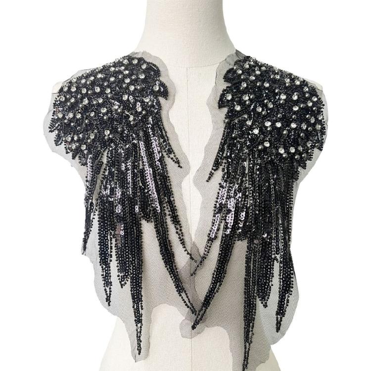 2 лота Рюкзак Легкий вес Нашивки Аппликации для свадебного платья Тканевые пришивные нашивки для вечеринок или свадеб