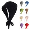 French Style Tie Headband Hat Knitted Yarn Triangular Scarf Fashion Lace-up Cover Headband Winter