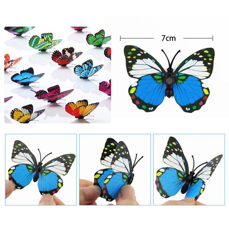 12/24 шт. 3D бабочки DIY стикер на стену бабочка на стену в гостиную домашний декор наклейки на стену свадебные украшения