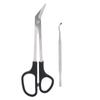 Toenail Scissors Long Handled Ergonomic Unique Design Toenail Clippers with Nail Picker for Adults T
