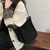 Sewing Thread Lazy Style Frosted Bucket Bag  High Texture Commuting Bag Casual Underarm Single Women's Shoulder Bag