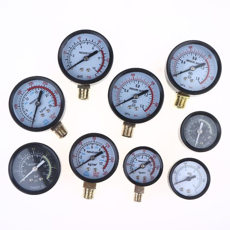 New Sale 1Pcs 0-25Bar 0-10Bar 0-12Bar Hydraulic Fluid Measuring Instrument Air Compressor Pressure Gauge DIY Accessories