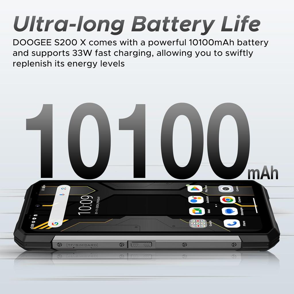 Doogee Мобильный телефон S200 X 5G 32 ГБ+512 ГБ/TF 2 ТБ 10100 мАч 100 МП 6,72" FHD 1,32" AMOLED-экран Android 14/NFC/OTG