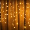 4.8m LED Icicle String Lights Fairy Light Christmas Garland Outdoor Led Curtain Lamp For New Year Wedding Party Terrace Decor