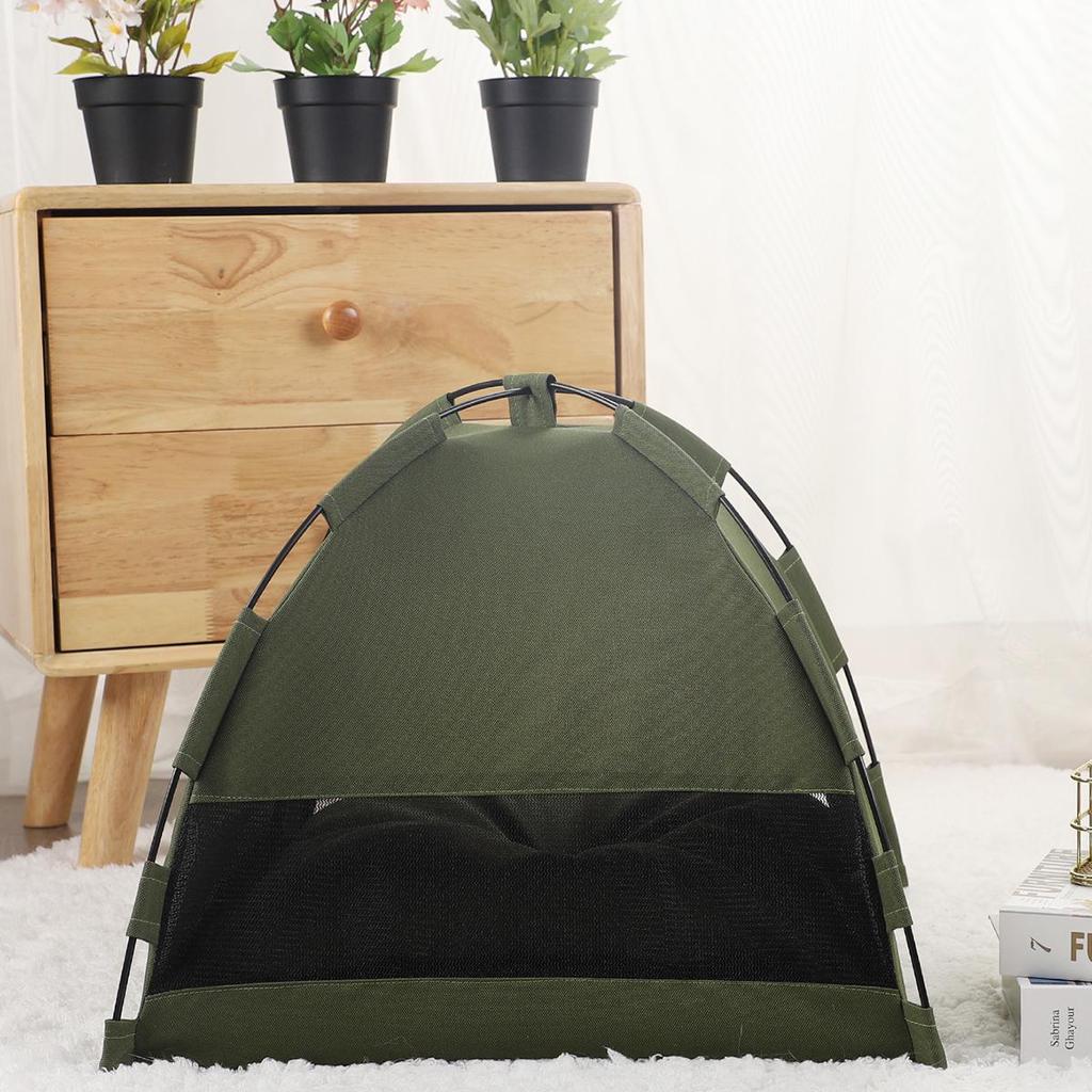 Custom Summer Cooling Pet Bed & Tent: Breathable, Foldable, Solid Color, Minimalist Design