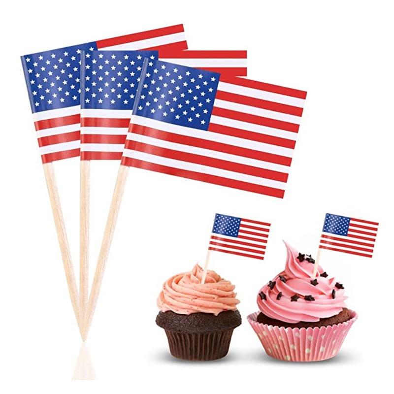 World Flag Toothpick Box of 100 Toothpicks Country Flags Cake Toothpicks Cupcake Decoration Cocktail Sticks Party Kitchen