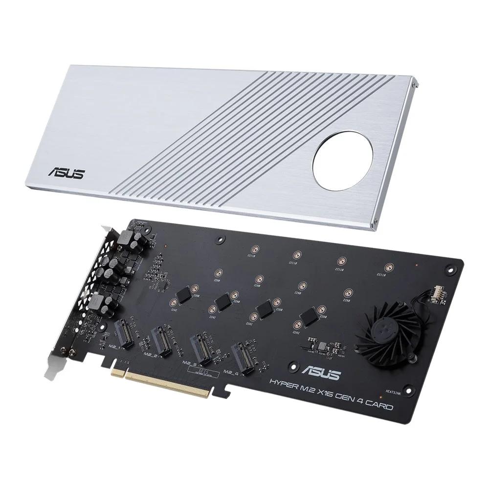 ASUS hyper m.2 x16 gen 4 card interface adapter PCIe 4.0 Silver