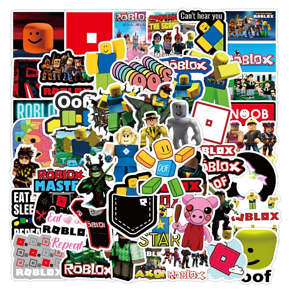 Новые популярные наклейки Roblox 50 шт. Водонепроницаемые Креативные Классические Мультяшные Наклейки Для Багажа Ноутбука Скейтборда Холодильника Фанатов Детских Игр