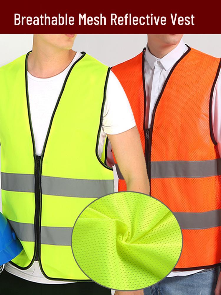 Breathable Mesh Reflective Safety Vest for Inspection, Construction, Riding, and Gardening