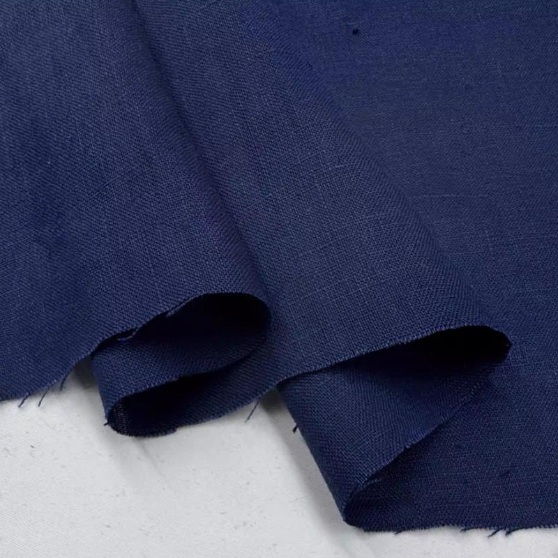 Чистая льняная ткань Стиранный лен Комфортная дышащая ткань для весны и лета DIY Платье Широкие брюки Легкая куртка Одежда