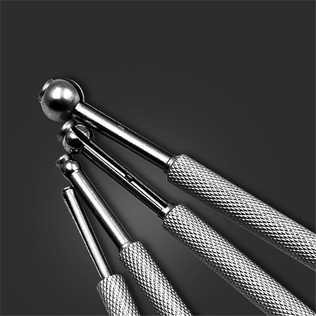 4pcs Telescoping Small Hole Gauge Set Full Round Spherical Shaped Hardened Bore Gauge Round