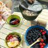 Outdoor Collapsible Pot with 2 Foldable Bowls Heat Resistant Cook Pot Tableware Stainless Steel for Hiking Backpacking