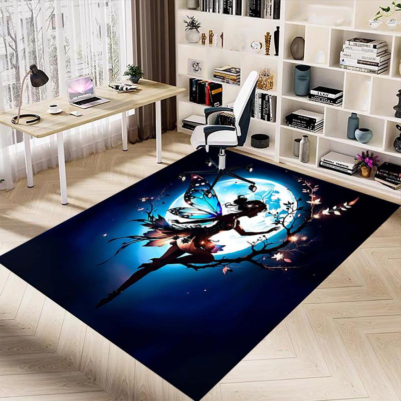 1PC Fairy Moonlight Non-Slip Floor Carpet Compatible for Office&Living Room&Bedroom&Dining room - Flat-Weave Machine-W308