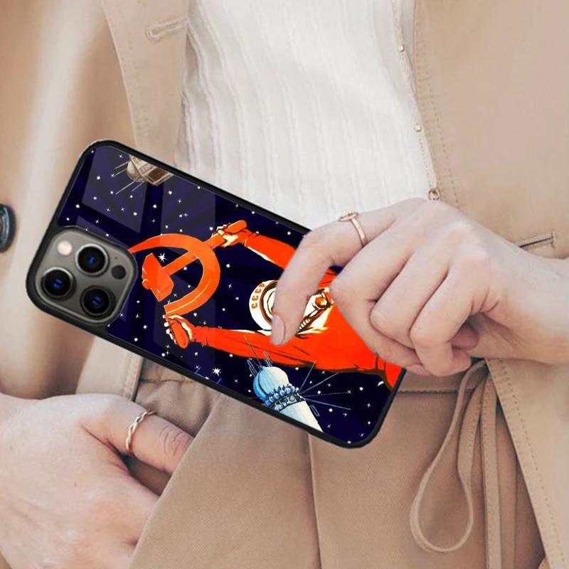 Red Soviet Union USSR Flag Bumper Magnetic Phone Case For APPLE iPhone 17 Air 16 14 13 12 Pro Max 15 Plus Wireless MagSafe Cover