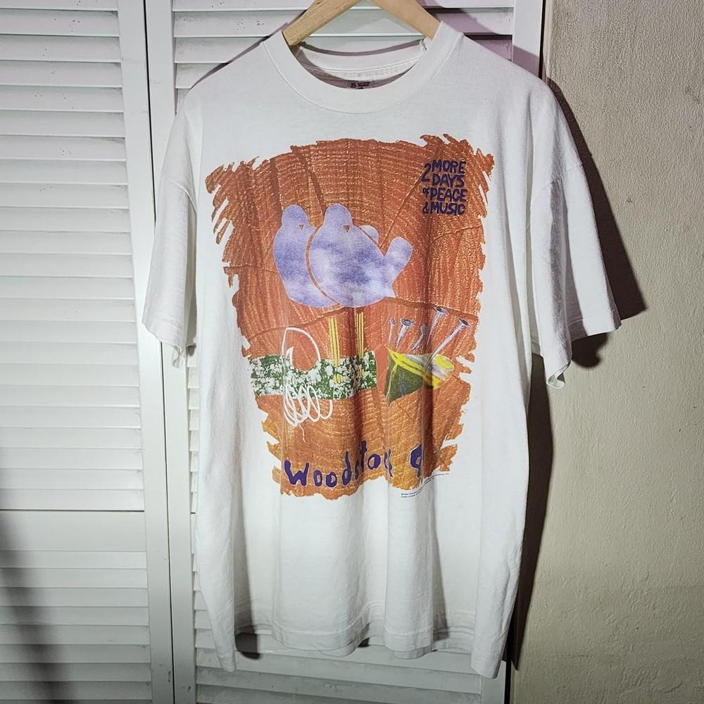 Vintage 1990s Woodstock 94 Black Short Sleeve Unisex T shirt S5XL WA0562