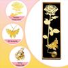 1 Set With Gift Box Metal Bookmark Golden Golden Rose Bookmarks Valentine's Day Gift   Student