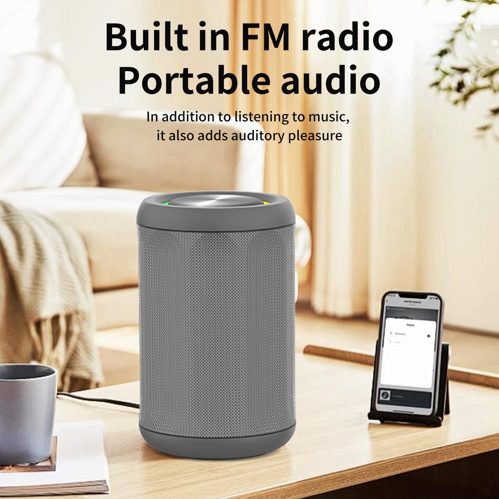 Portable Bluetooth Speaker Bluetooth 5.4 Wireless Mini KTV Speaker RGB Light IP55 Waterproof HiFi Sound Support FM 12H Play Time
