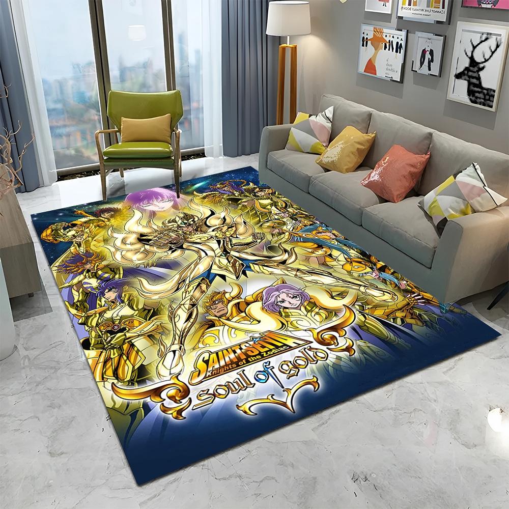 Ретро Saint Seiya ковер с рисунком аниме для дома, гостиной, спальни, дивана, коврика, декор, детский игровой коврик, нескользящий напольный коврик