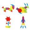 155-Piece Wooden Tangram Puzzle: 3D Geometric Shapes for Early Education and Creativity