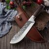 Кованый нож для мясника, нож для мяса из нержавеющей стали, нож для обвалки, кухонные ножи шеф-повара с ножнами