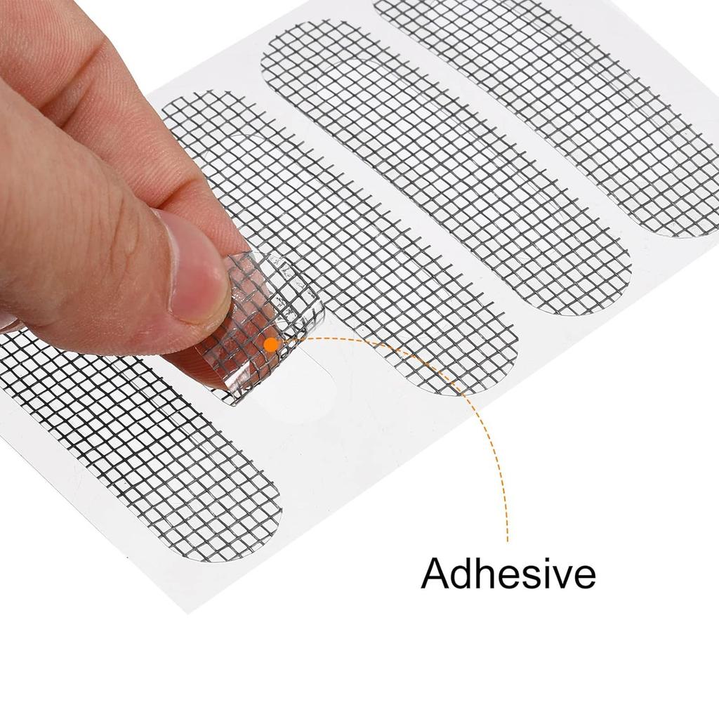 Лента для окон и дверей, водонепроницаемая сетка из стекловолокна, комплект сеток, прочный клей, виниловая заплата для экрана
