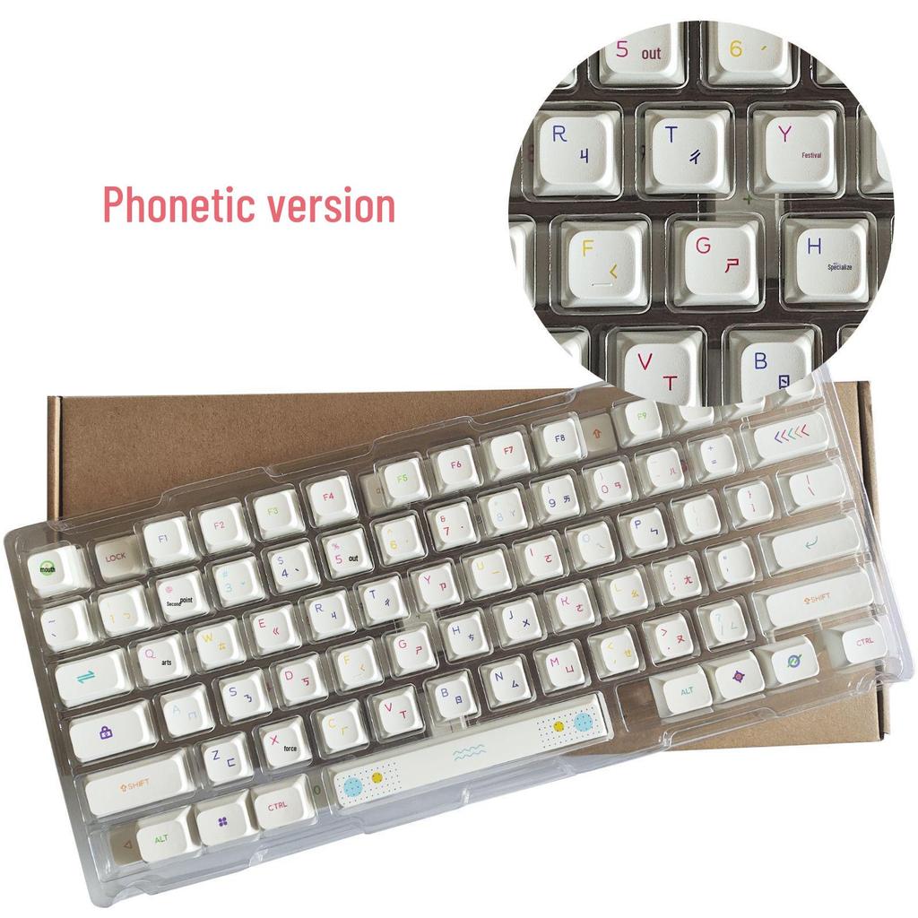 127-Key Neo XDA Height Gaming Keycaps with Russian & Korean Phonetic