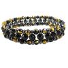 [P8378] - Designer Bracelet 'Sissi' Black Brown - 11 Mm