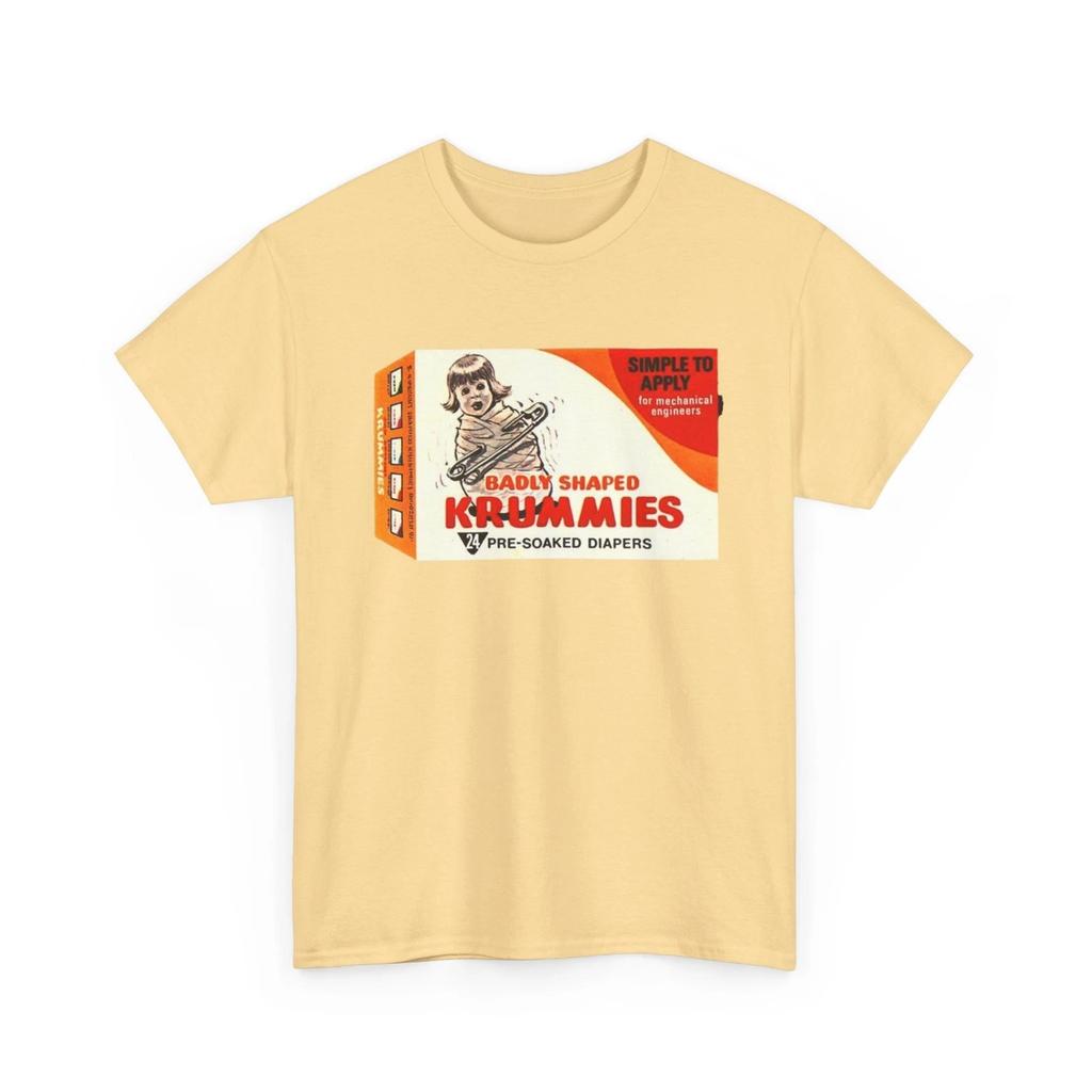 Wacky Packages Krummies Подгузники Футболка с принтом Смешные Kimbies Пародия Pampers