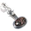 Натуральная леопардовая кожа, жемчуг, серебро 925 пробы, ювелирная подвеска 2,21 дюйма w7C75