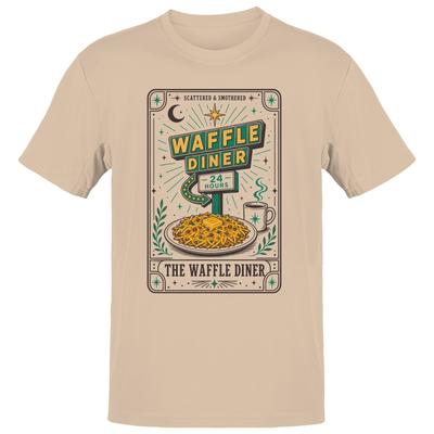 Waffle Diner 24 Hours Retro Sign Men's T-shirt